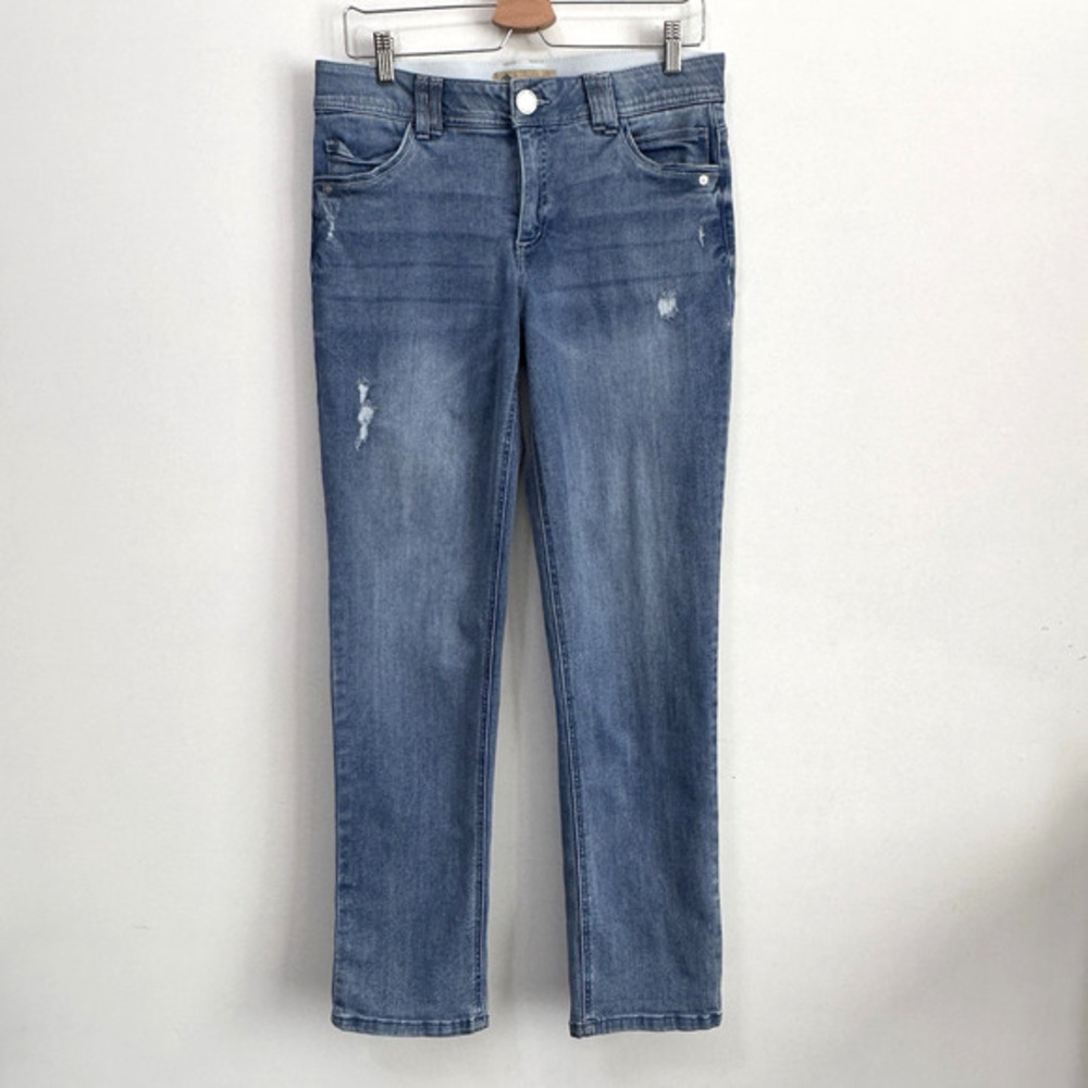 Democracy‎ Jeans 10 Ab Technology Distressed Stretch 32x30 Ankle Blue Casual